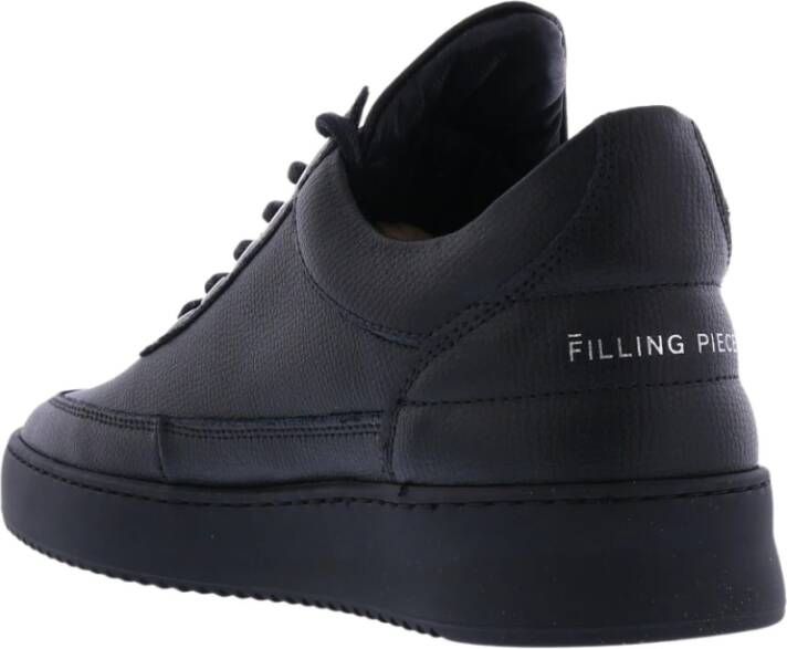 Filling Pieces Leren Low Top Crumbs Zwart Heren