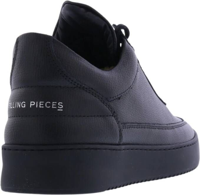 Filling Pieces Leren Low Top Crumbs Zwart Heren