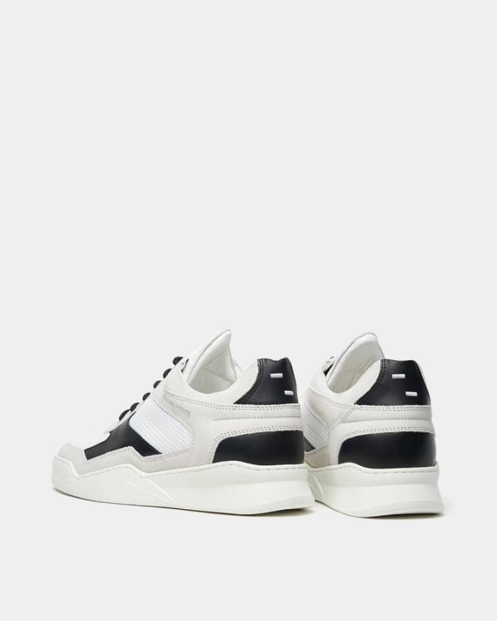 Filling Pieces Low Top Ghost Paneled White Black White Heren