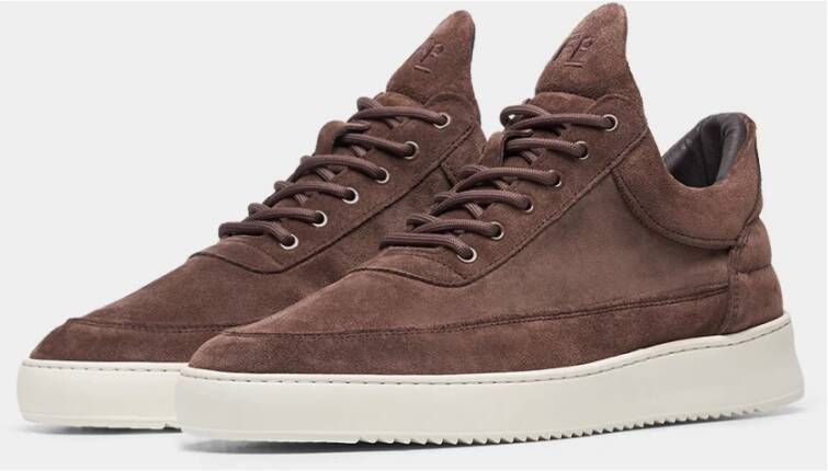 Filling Pieces Low Top Organic Suede Brown Bruin Heren