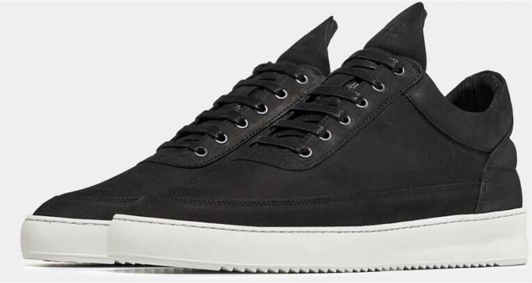 Filling Pieces Low Top Ripple Basic Black Zwart Heren