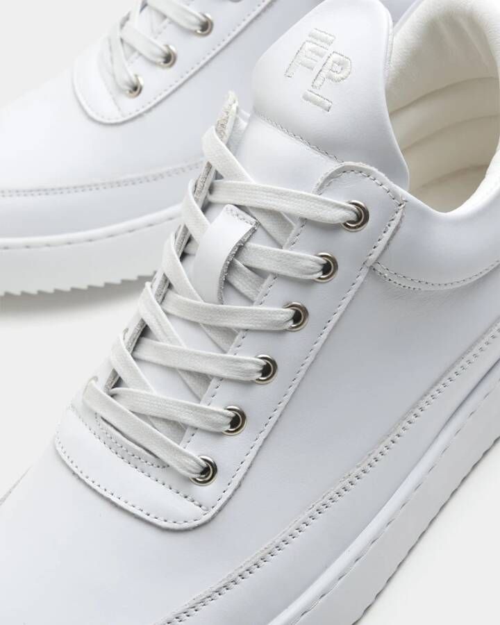 Filling Pieces Low Top Ripple Nappa White Heren