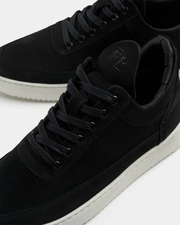 Filling Pieces Low Top Ripple Nubuck Black Eu39-Uk6-Usm7-Usw8.5 Black Heren Black Heren