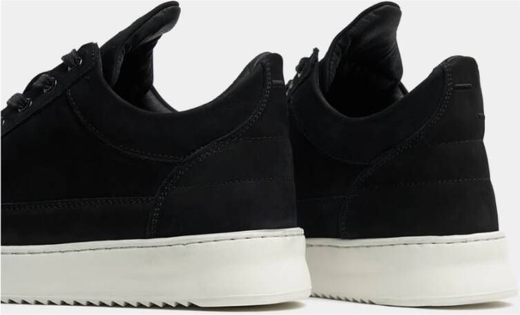 Filling Pieces Low Top Ripple Nubuck Black Eu39-Uk6-Usm7-Usw8.5 Black Heren Black Heren