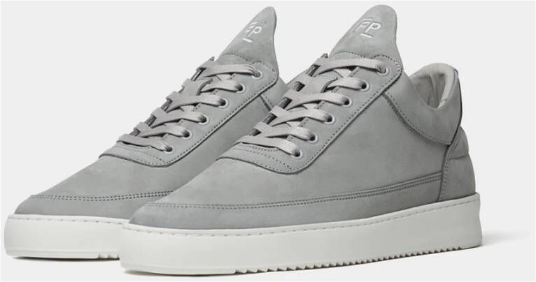 Filling Pieces Low Top Ripple Nubuck Cement Grey Gray Heren