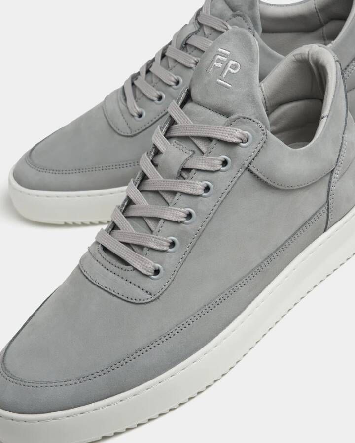 Filling Pieces Low Top Ripple Nubuck Cement Grey Gray Heren