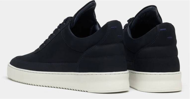 Filling Pieces Low Top Ripple Nubuck Navy Blue Heren