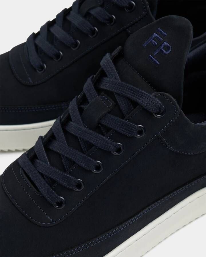 Filling Pieces Low Top Ripple Nubuck Navy Blue Heren