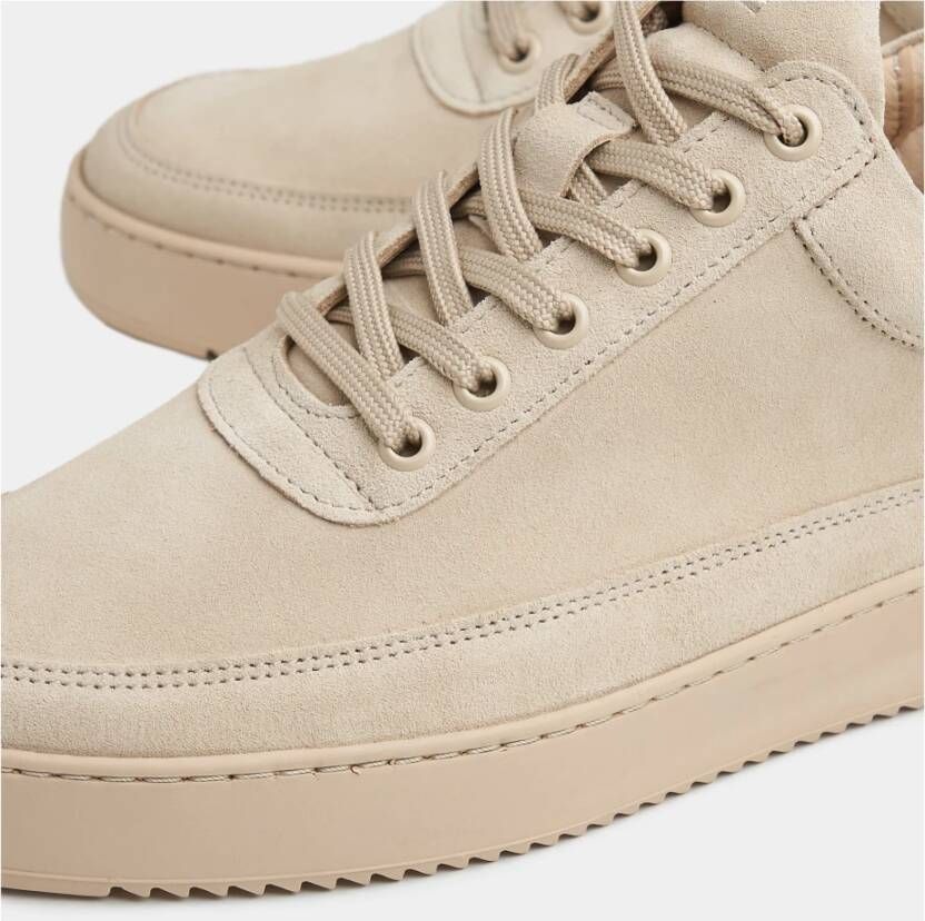 Filling Pieces Low Top Suede All Beige Heren