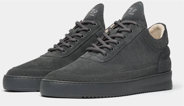 Filling Pieces Low Top Suede All Dark Grey Gray Heren