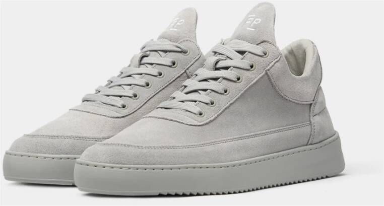 Filling Pieces Low Top Suede All Grey Gray Heren