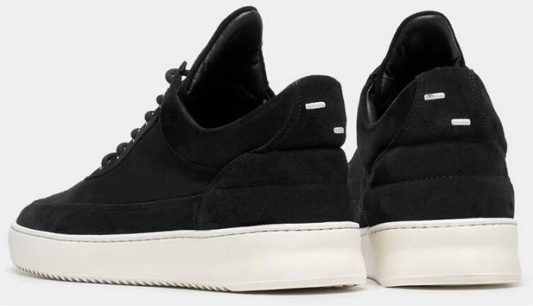 Filling Pieces Low Top Suede Black Heren