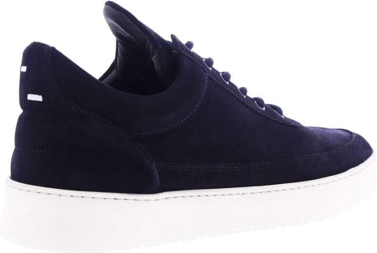 Filling Pieces Low Top Suede Blue Heren