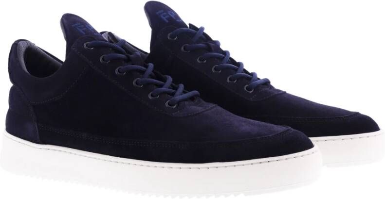 Filling Pieces Low Top Suede Blue Heren