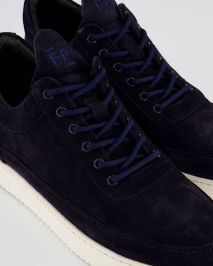 Filling Pieces Low Top Suede Blue Heren