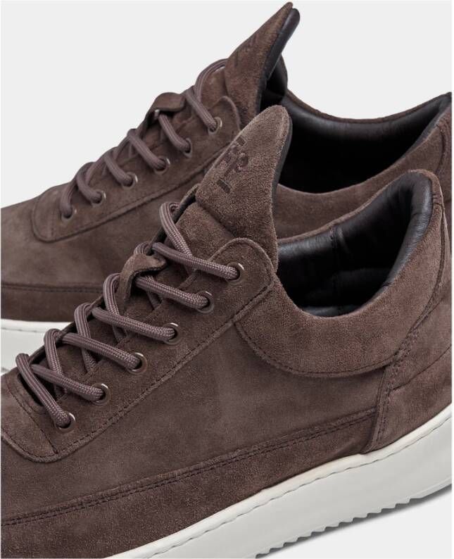 Filling Pieces Low Top Suede Brown Heren