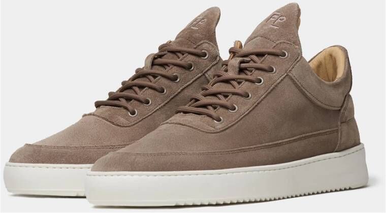 Filling Pieces Low Top Suede Earth Brown Heren