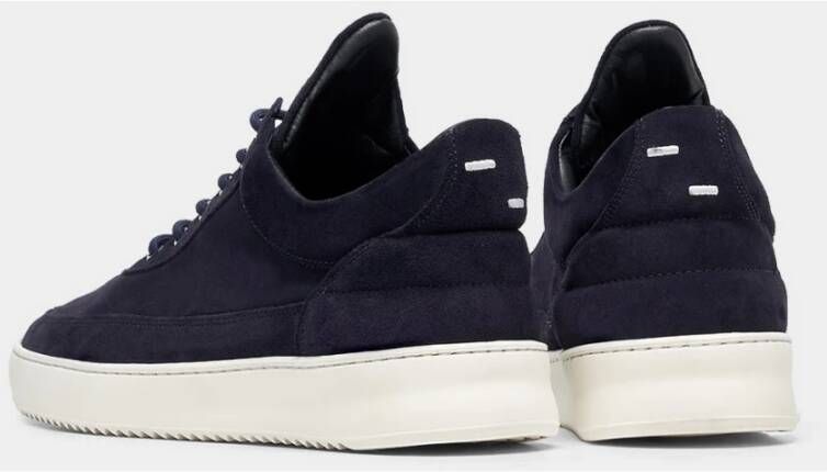 Filling Pieces Low Top Suede Navy Blue Heren