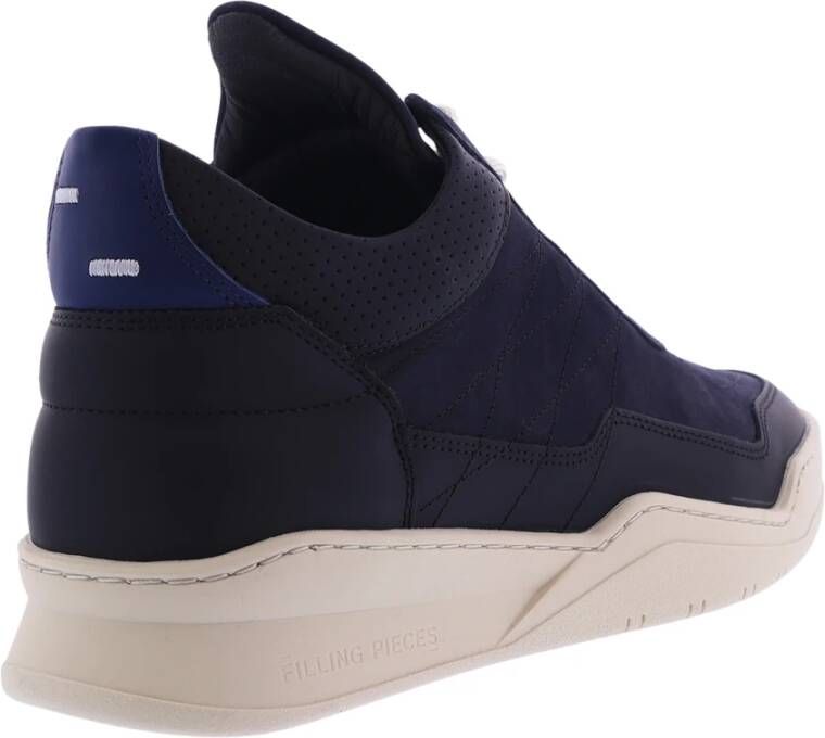 Filling Pieces Low Top Tweek Blauw Heren