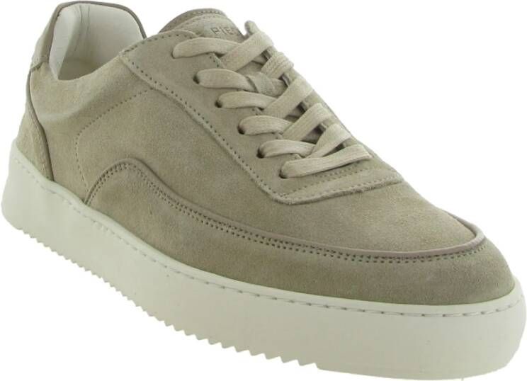 Filling Pieces Luxe Beige Suède Schoenen Beige Heren