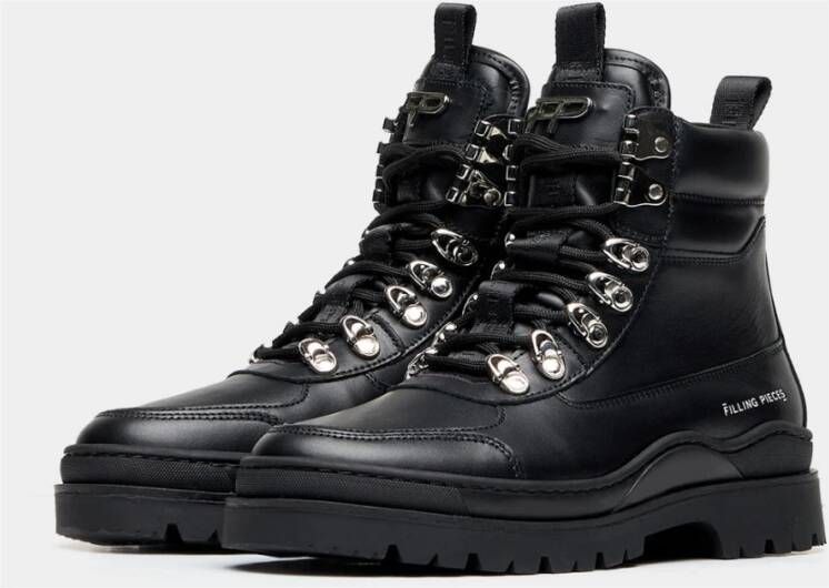 Filling Pieces Mountain Boot Nappa Black Zwart Unisex