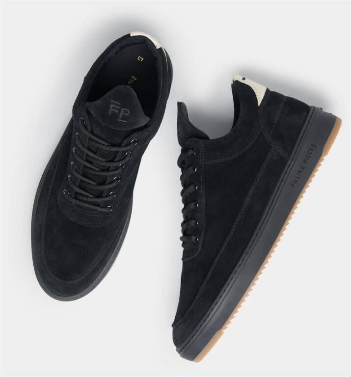 Filling Pieces Sneakers Ripple Suede Zwart Heren