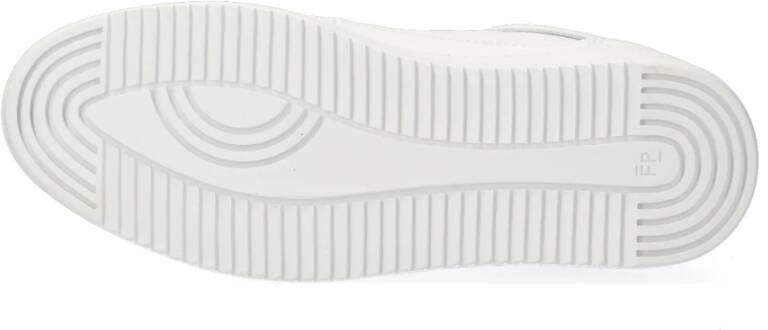 Filling Pieces Witte leren sneakers met geribbelde rubberen zool White Heren