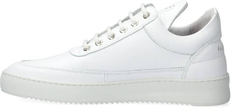 Filling Pieces Witte sneakers van korrelig leer White Heren