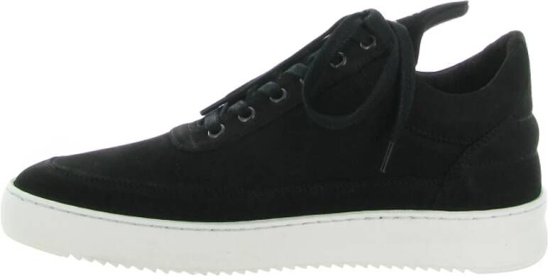 Filling Pieces Zwarte Basic Lage Top Sneakers Black Heren