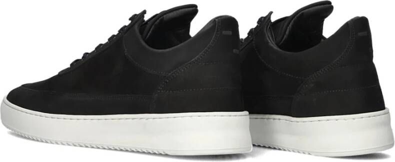 Filling Pieces Zwarte lage Nubuck sneakers Black Heren