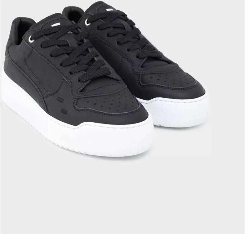 Filling Pieces Zwarte leren Avenue Sneakers Black Dames