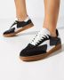 Filling Pieces Zwarte leren sneakers Ronde neus Wit logo Black Dames - Thumbnail 2