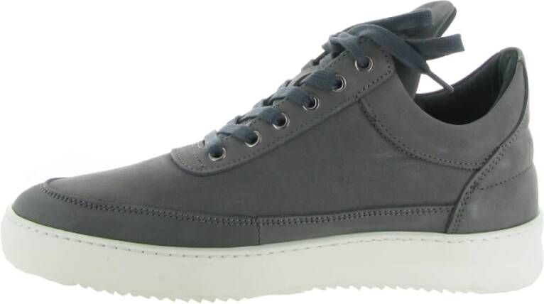 Filling Pieces Zwarte Nubuck Shark Low Top Sneakers Gray Heren