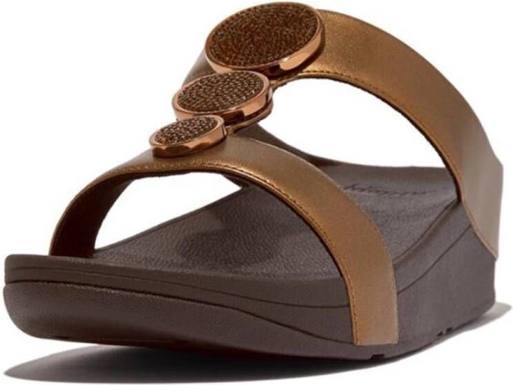 FitFlop Bronzen Kralen Sandalen Brown Dames