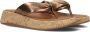 FITFLOP Slippers Dames Hn3 Maat: 41 Materiaal: Leer Kleur: Brons - Thumbnail 3