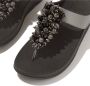 FitFlop Fino Bauble-bead Toe-post Slides Zwart Vrouw - Thumbnail 3