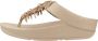 FitFlop Kralen Lederen Teen Flip Flops Beige Dames - Thumbnail 3