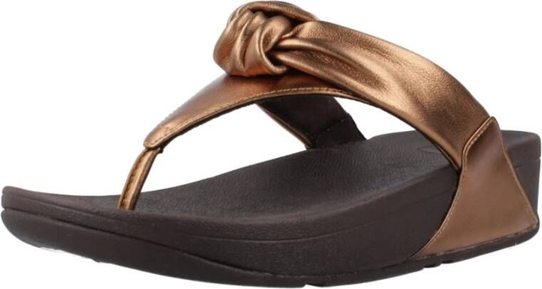 FitFlop Metallic Knoop Flip Flops Brown Dames