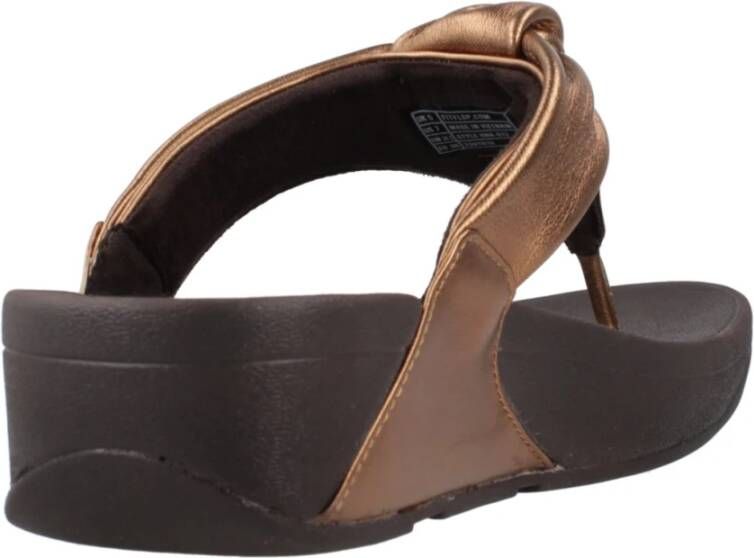 FitFlop Metallic Knoop Flip Flops Brown Dames