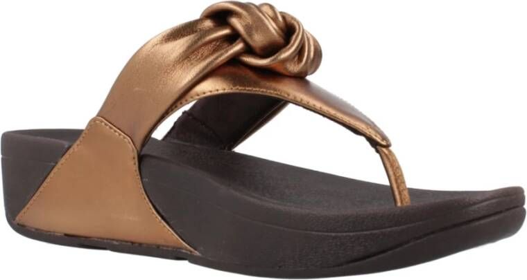 FitFlop Metallic Knoop Flip Flops Brown Dames