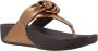 FitFlop Metallic Knoop Flip Flops Brown Dames - Thumbnail 5