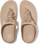 FitFlop Kralen Lederen Teen Flip Flops Beige Dames - Thumbnail 9