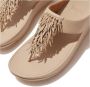 FitFlop Kralen Lederen Teen Flip Flops Beige Dames - Thumbnail 10