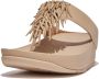 FitFlop Kralen Lederen Teen Flip Flops Beige Dames - Thumbnail 11