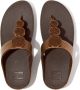 FitFlop TM Halo Bead-Circle Metallic Toe-Post leren teenslippers brons metallic - Thumbnail 7