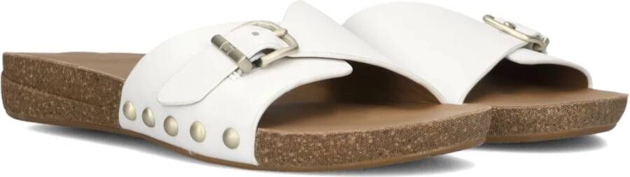 FitFlop Witte Leren Slippers Hf1 White Dames