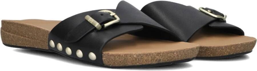 FitFlop Zwarte Leren Dames Slippers Black Dames