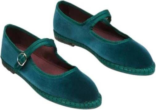 Flabelus Comfortabele Mary Jane Schoenen Green Dames