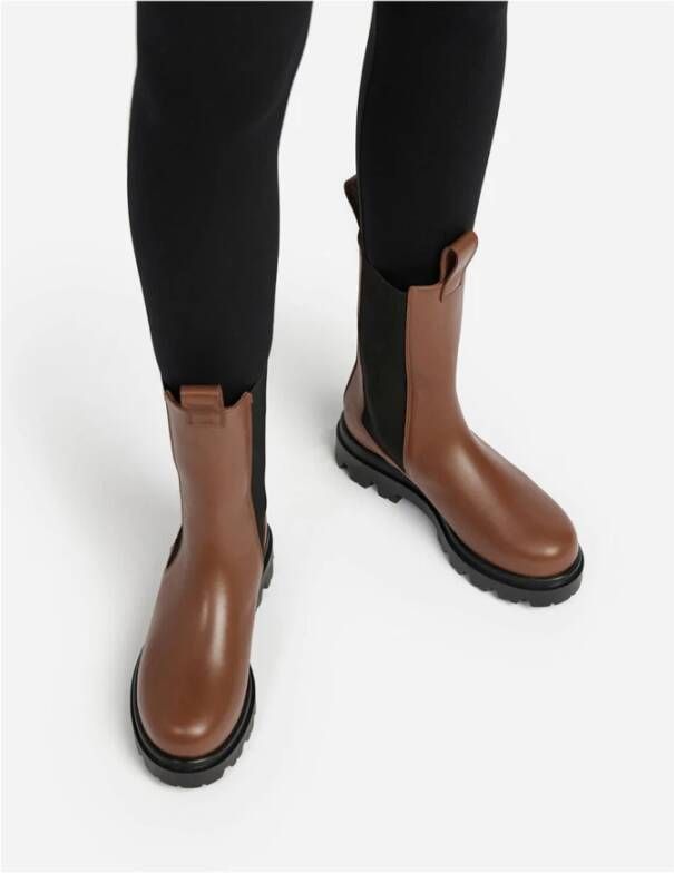 Flattered Scandinavische Chic Mid-Calf Laarzen Brown Dames