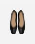 Flattered Square Toe Ballet Flats Black Dames - Thumbnail 4